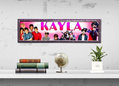 One Direction - Personalized Poster with Your Name, Birthday Banner, Custom Wall Décor, Wall Art - image2